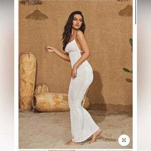 Backless Maxi Dress - White